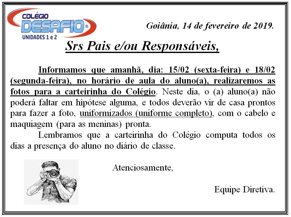 Fotos para carteirinhas