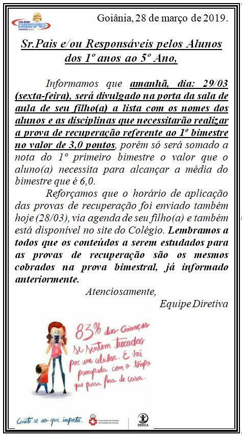29-03 - Recuperação Unidade 1