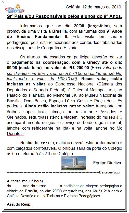 Unidade 1 - 9º Brasília