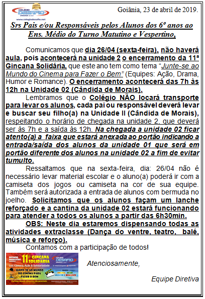 Encerramento da Gincana 2