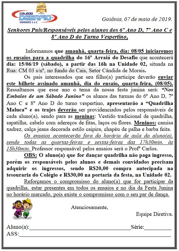 6º, 7º e 8º - Vesp.