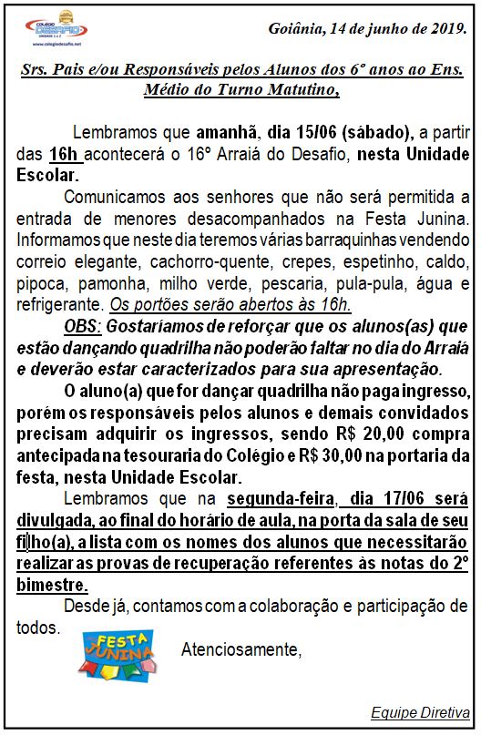 Festa e lista de rec.