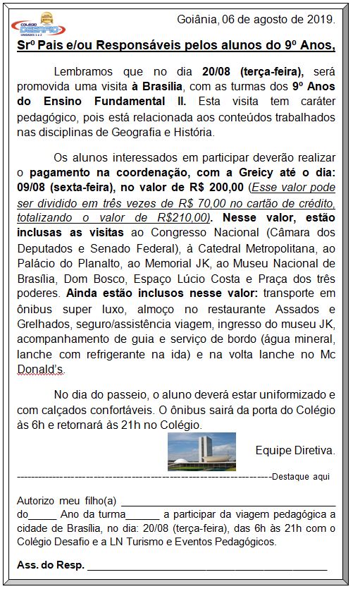 Brasília 9º Ano
