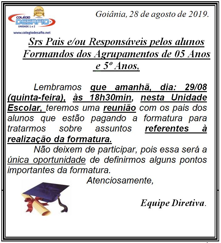 Formatura Unidade 2