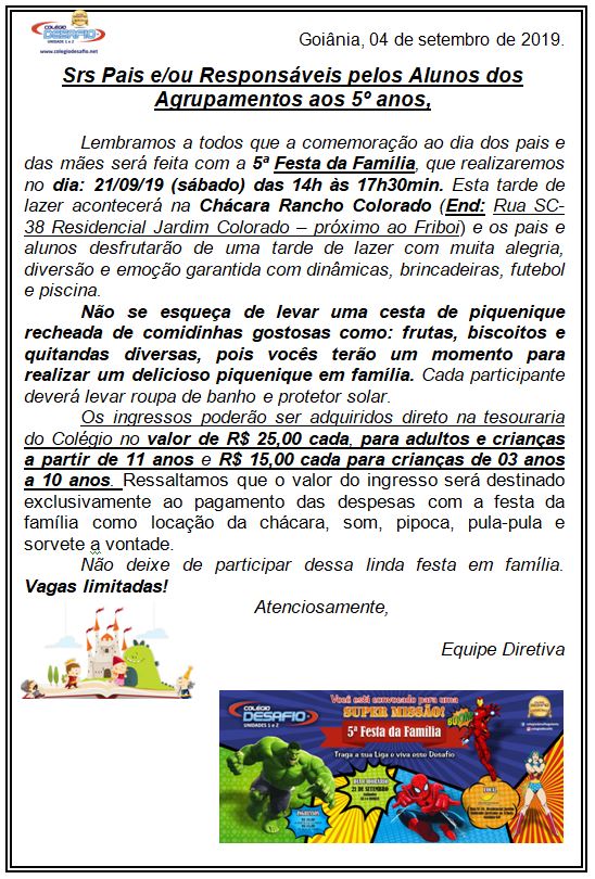 04-09 - Festa da Família - Unidade 1