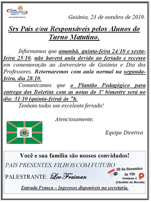 23-10 Bilhete feriado