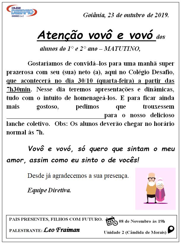 23-10 Chá com os avós - matutino