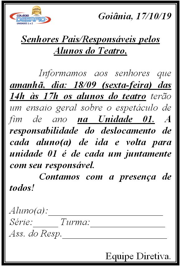 Ensaio do teatro