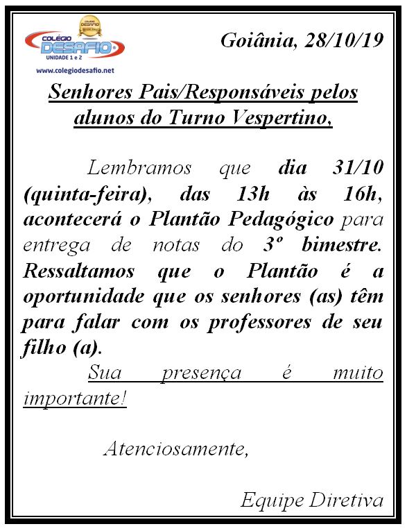 Plantão - Vespertino