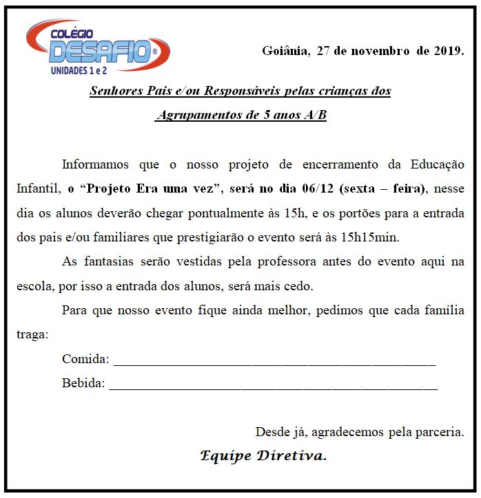 Era uma vez Ag de 05 Anos