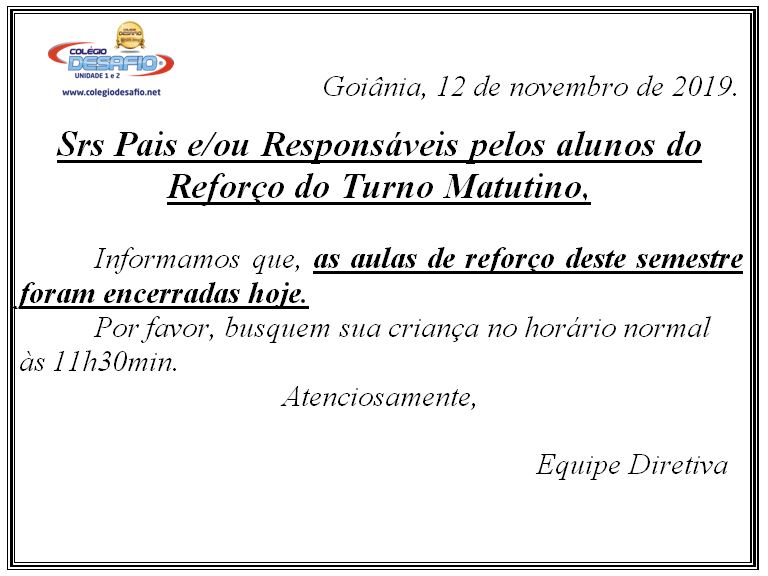 Reforço matutino