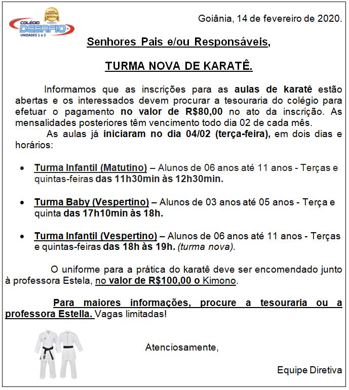 Karatê - informativo